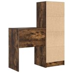 vidaXL Bureau avec rangement Chêne fumé Bois d'ingénierie