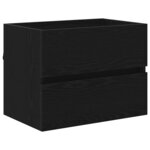 vidaXL Set de Meubles de Salle de Bain avec tiroir 2 Pièces Chêne noir