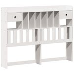 vidaXL Lit bibliothèque sans matelas blanc 160x200 cm bois pin massif