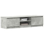 vidaXL Meuble TV Gris béton 140x40x35 5 cm Bois d'ingénierie