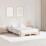 vidaXL Cadre de lit 140x190 cm en pin massif