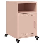 vidaXL Tables de chevet 2 Pièces rose 36x39x59 cm acier