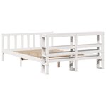 vidaXL Cadre de lit sans matelas blanc 150x200 cm bois de pin massif