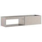 Brasero vidaXL avec rangement pour bûches 160x45x35 cm en acier weathering