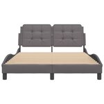 vidaXL Cadre de lit sans matelas Zadar gris 120x200 cm similicuir