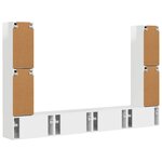 vidaXL Ensemble meuble TV 8 Pièces Blanc brillant Bois d'ingénierie