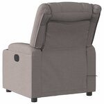 vidaXL Fauteuil de massage inclinable électrique Taupe Tissu