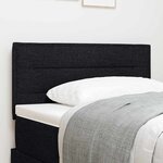 vidaXL Tête de lit Hauteur réglable avec tête de lit Noir 80 cm tissu