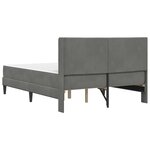 vidaXL Cadre de lit avec matelas Gris foncé 120 x 190 cm Velours
