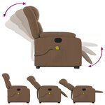 vidaXL Fauteuil de massage inclinable Marron Tissu
