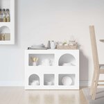 vidaXL Buffet Blanc 80 5 x 35 x 59 cm Bois d'ingénierie