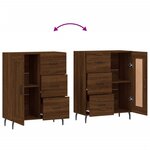 vidaXL Buffet chêne marron 69 5x34x90 cm bois d'ingénierie