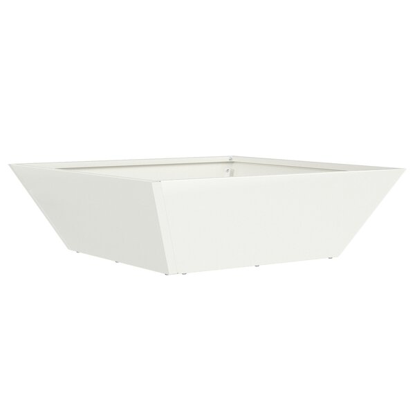 vidaXL Jardinière en acier blanche de 50x50x15 cm