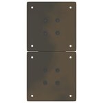 vidaXL Pieds de table basse en forme de X 2 pièces acier naturel 28 x (42-43) cm