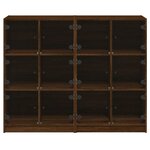 vidaXL Bibliothèque avec portes chêne marron 136x37x109 cm