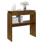 vidaXL Table console Chêne marron 80x30x80 cm Bois d'ingénierie