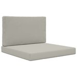 vidaXL Coussin de canapé d'extérieur 2 Pièces Gris Polyester