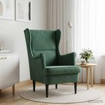 vidaXL Fauteuil Vert Mer Velours