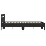 vidaXL Cadre de lit avec LED sans matelas noir 135x190 cm