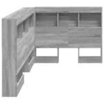 vidaXL Tête de lit de rangement Sonoma gris 100 cm Bois d'ingénierie