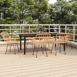 vidaXL Ensemble à manger de jardin 7 Pièces Résine tressée