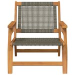 vidaXL Chaises de Jardin 2 Pièces Grises 76x67x73.5 cm Bois d'Acacia Solide