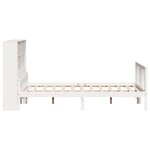 vidaXL Lit bibliothèque sans matelas blanc 160x200 cm bois pin massif
