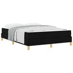 vidaXL Lit à ressorts avec matelas Noir 140 x 200 cm tissu