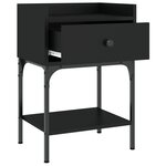 vidaXL Tables de chevet 2 Pièces noir 40 5x31x60 cm bois d’ingénierie