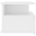 800406 vidaXL Tables de chevet flottantes 2 Pièces Blanc Bois ingénierie