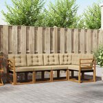 vidaXL Ensemble de canapés d'extérieur 5 pc Naturel et Beige