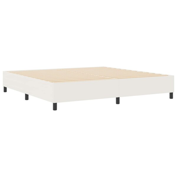 vidaXL Cadre de lit plateforme Crème 200 x 200 cm