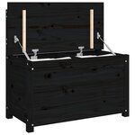vidaXL Banc Noir 80x41x77 cm Bois de pin massif