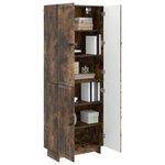 vidaXL Ensemble de Meubles 2 Pièces Chêne fumé 66 x 34 5 x 90 cm