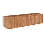 vidaXL Lit surélevé de jardin 200x50x50 cm Bois de teck solide