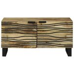 vidaXL Table basse Marron et Noir 80 x 50 x 40 cm Bois d'acacia massif