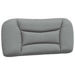 vidaXL Lit avec matelas Hvar gris clair 90x190 cm tissu