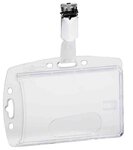 Boite de 25 Porte-badge rigide avec clip 54 x 85 mm DURABLE