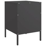 vidaXL Table de chevet noir 36x39x50 5 cm acier laminé à froid