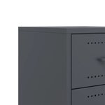 vidaXL Tables de chevet 2 Pièces anthracite 36x39x43 5 cm acier