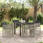 vidaXL Ensemble de salle à manger pour jardin 5 Pièces Gris clair
