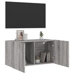 vidaXL Meuble TV mural sonoma gris 80x30x41 cm