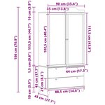 vidaXL Armoire Tableau Noir avec tiroir Blanc Bois d'ingénierie