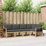 vidaXL Ensemble de canapés d'extérieur 5 Pièces Blanc et anthracite