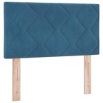 vidaXL Tête de Lit LED Geometric Manuel Bleu foncé 80 cm Velours