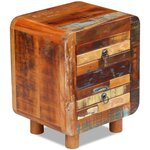 vidaXL Table de chevet Bois de récupération massif 43x33x51 cm