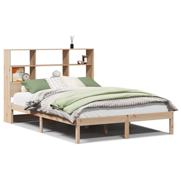 vidaXL Lit bibliothèque sans matelas 120x200 cm bois de pin massif