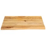 vidaXL Dessus de table à bord vivant 40x40x2 5 cm bois massif manguier