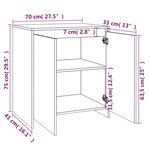vidaXL Buffets 2 Pièces Blanc Bois d'ingénierie