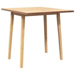 vidaXL Table à manger naturel bois massif et caoutchouc